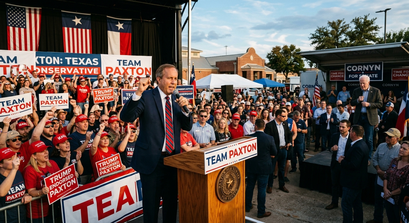 Paxton Triumphs Over Cornyn in Texas Republican Senate Primary Thanks to Trump’s Endorsement!